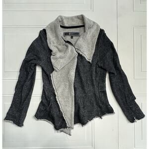 BNCI By Blanc Noir Distressed Zippered Cardigan Jacket Womens Size M